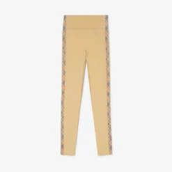 Check Trim Stretch Nylon Leggings