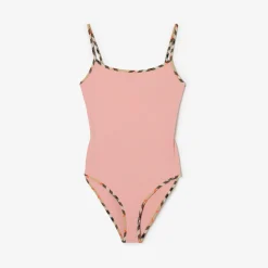 Check Trim Swimsuit