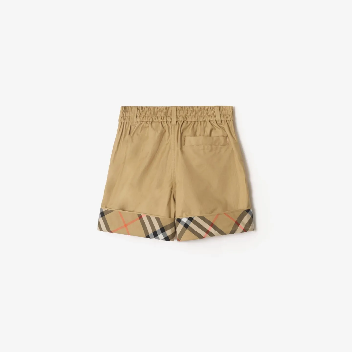Check Turn-up Cotton Shorts