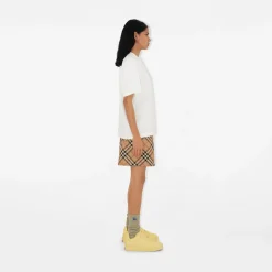 Check Twill Shorts