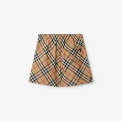 Check Twill Shorts