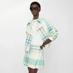 Check Viscose Blend Mini Kilt