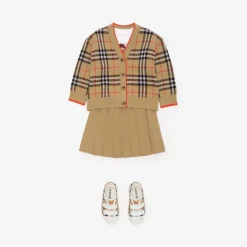 Check Wool Cardigan