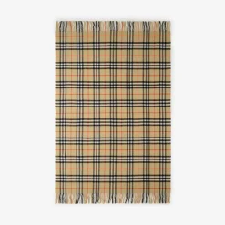 Check Wool Cashmere Blanket