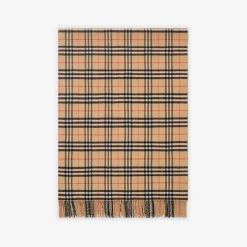 Check Wool Cashmere Blanket