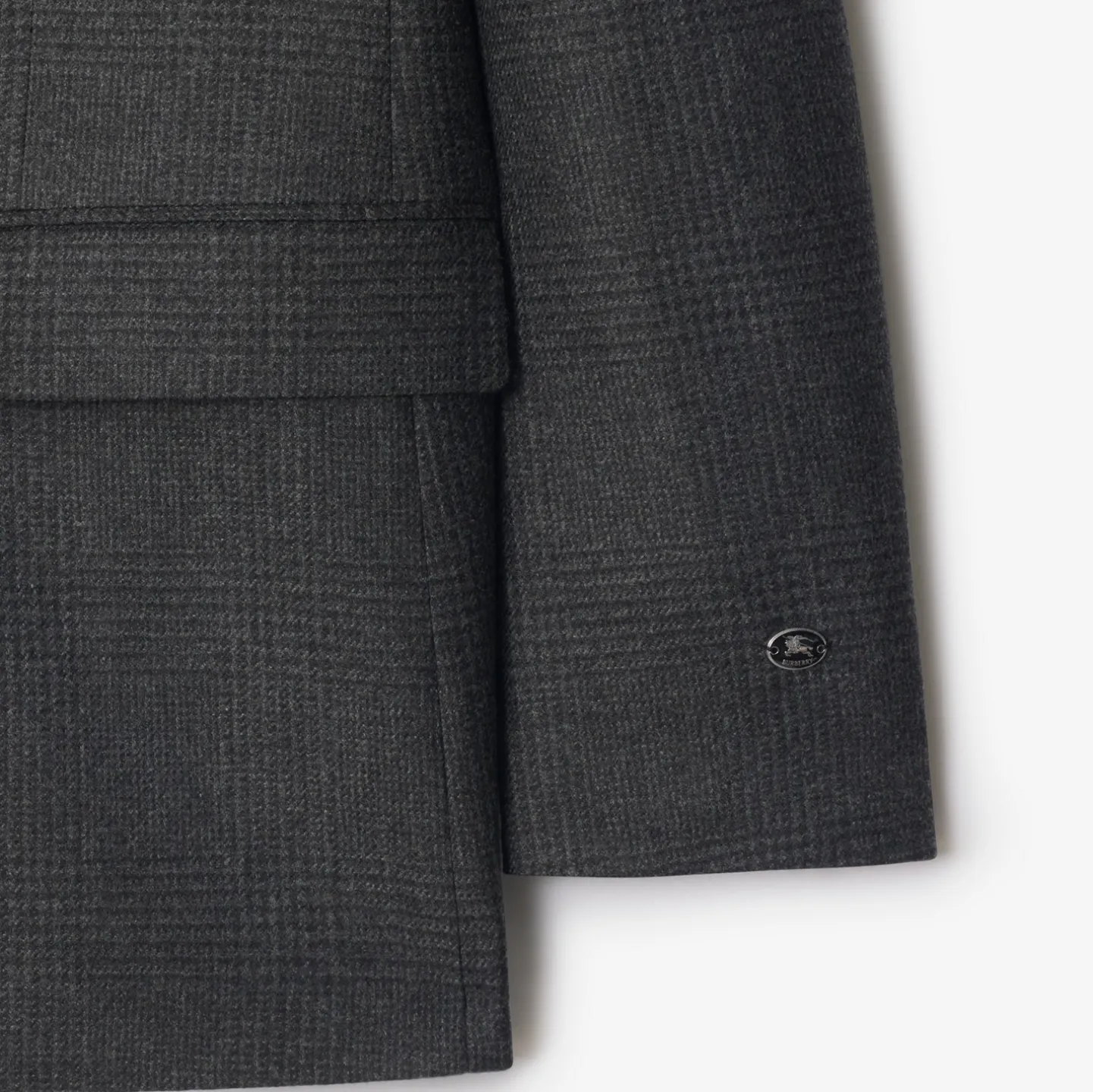 Check Wool Cashmere Tailored Jacket
