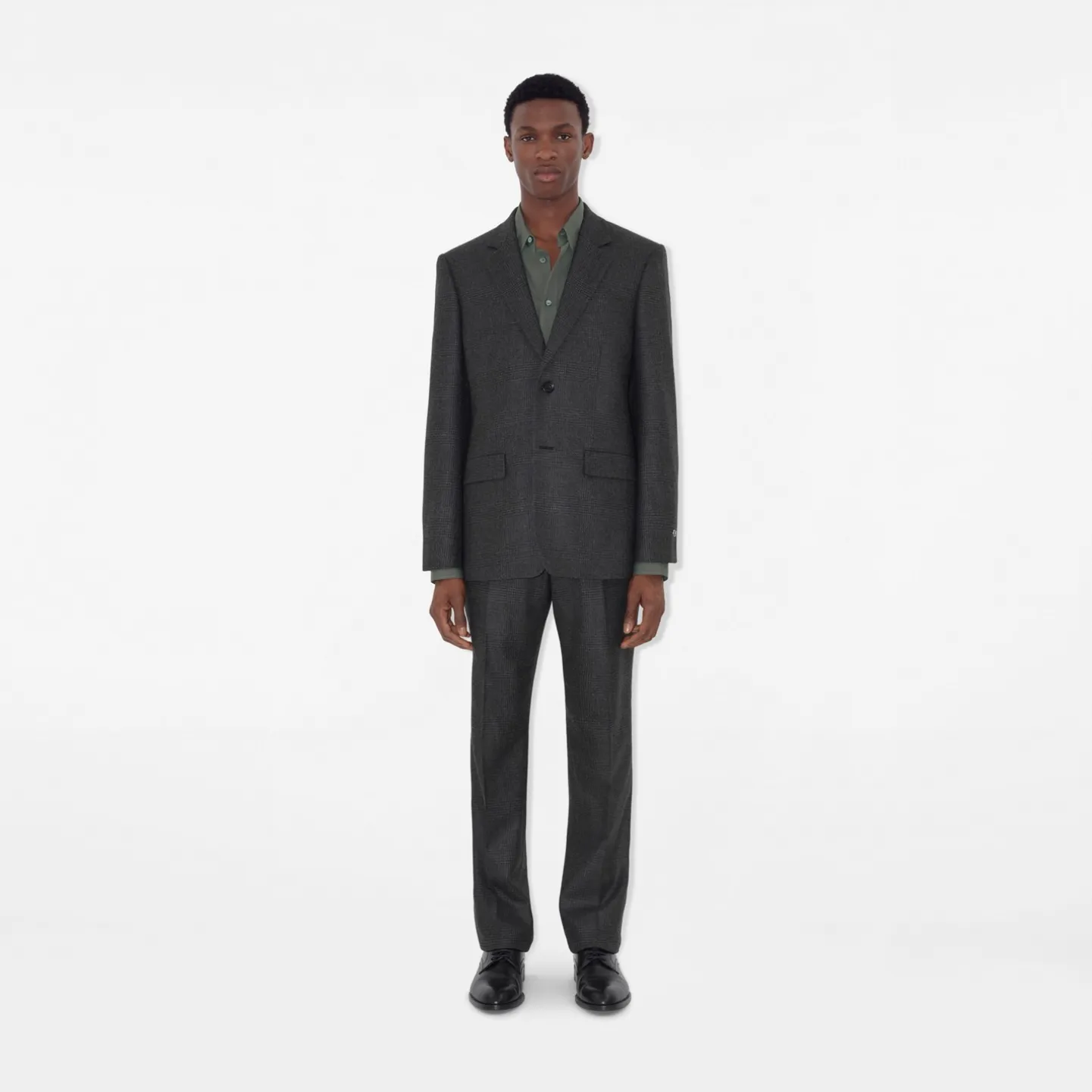 Check Wool Cashmere Tailored Jacket