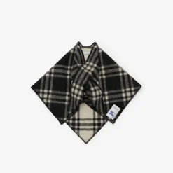 Check Wool Scarf Capelet