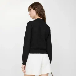 Check Wool Silk Cardigan
