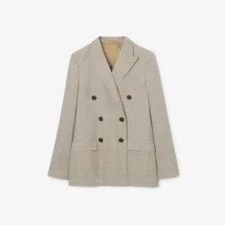Check Wool Tailored Jacket