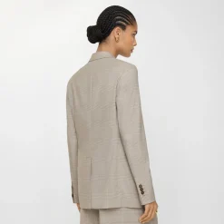 Check Wool Tailored Jacket