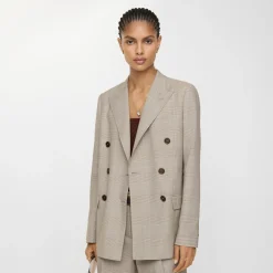 Check Wool Tailored Jacket