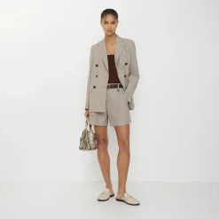 Check Wool Tailored Shorts