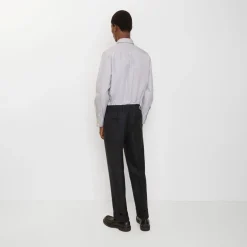 Check Wool Tailored Trousers