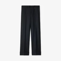 Check Wool Tailored Trousers