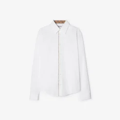 Classic Fit Check Piping Cotton Poplin Shirt