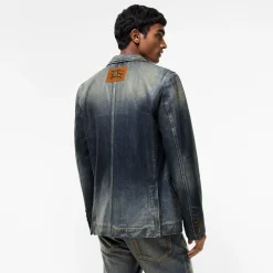 Coated Denim Tailored Jacket