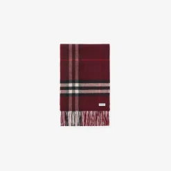 Contrast Check Cashmere Scarf