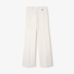 Cotton Blend Tailored Trousers