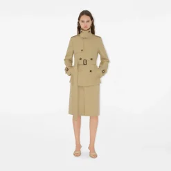 Cotton Blend Trench Jacket