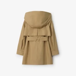 Cotton Hooded Trench Coat