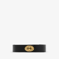 Crocodile-effect Leather Cotswolds Belt