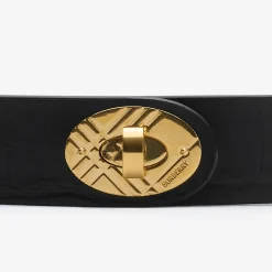Crocodile-effect Leather Cotswolds Belt