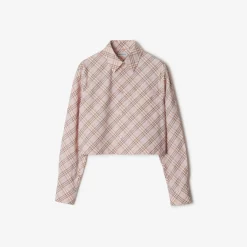 Cropped Check Cotton Shirt
