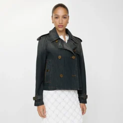 Cropped Denim Mayfair Trench Jacket