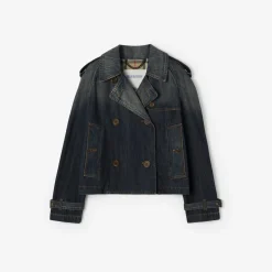 Cropped Denim Mayfair Trench Jacket