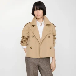 Cropped Gabardine Mayfair Trench Jacket