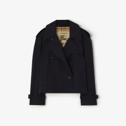 Cropped Gabardine Mayfair Trench Jacket