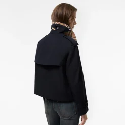 Cropped Gabardine Mayfair Trench Jacket