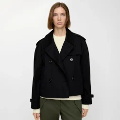 Cropped Gabardine Mayfair Trench Jacket