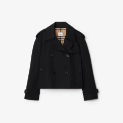 Cropped Gabardine Mayfair Trench Jacket