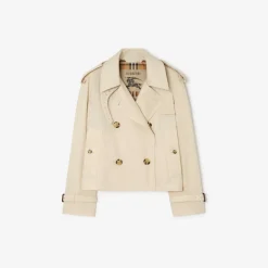 Cropped Tropical Gabardine Mayfair Trench Jacket