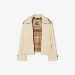 Cropped Tropical Gabardine Mayfair Trench Jacket
