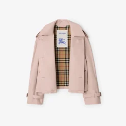 Cropped Tropical Gabardine Mayfair Trench Jacket