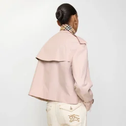 Cropped Tropical Gabardine Mayfair Trench Jacket
