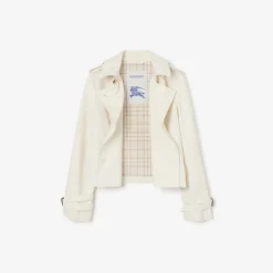 Cropped Tropical Gabardine Swarby Trench Jacket