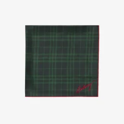 Crystal Knight Check Silk Scarf