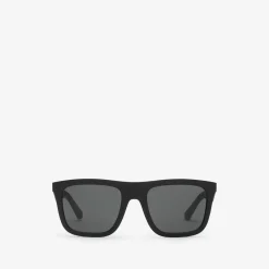 Embossed Check Square Sunglasses