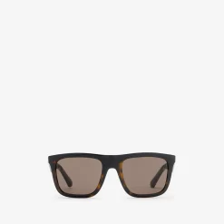 Embossed Check Square Sunglasses