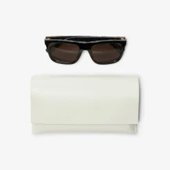 Embossed Check Square Sunglasses