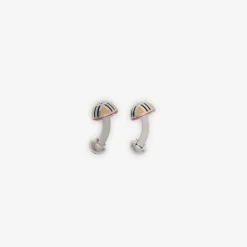 Enamel Check Cufflinks