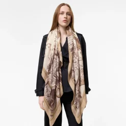 Etched Knight Cashmere Silk Scarf