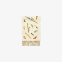 Feather Print Cashmere Scarf