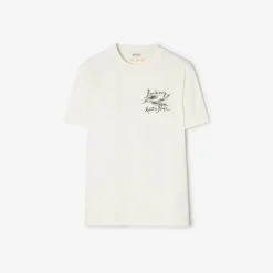 Feather Print Cotton T-shirt