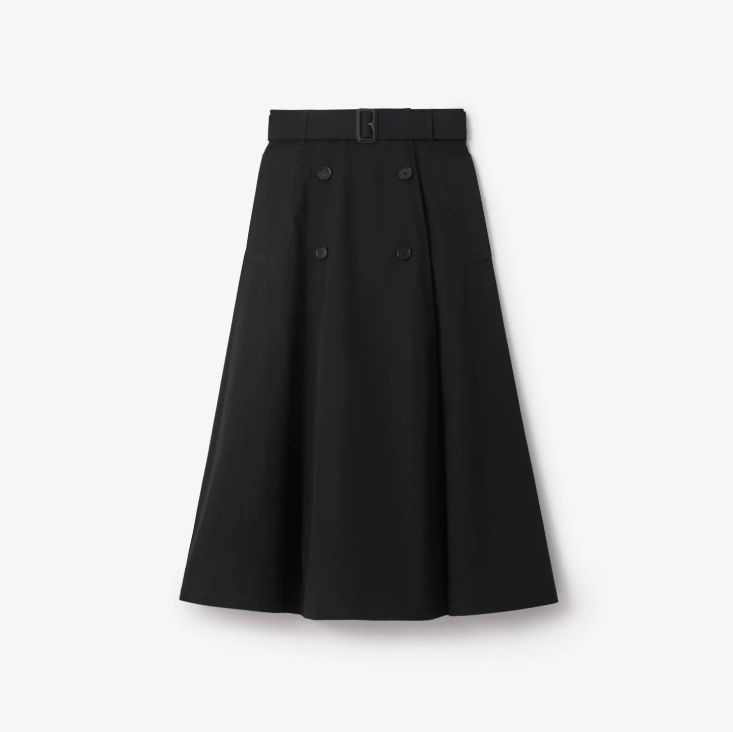 Gabardine Trench Midi Skirt