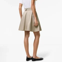 Gabardine Trench Mini Skirt